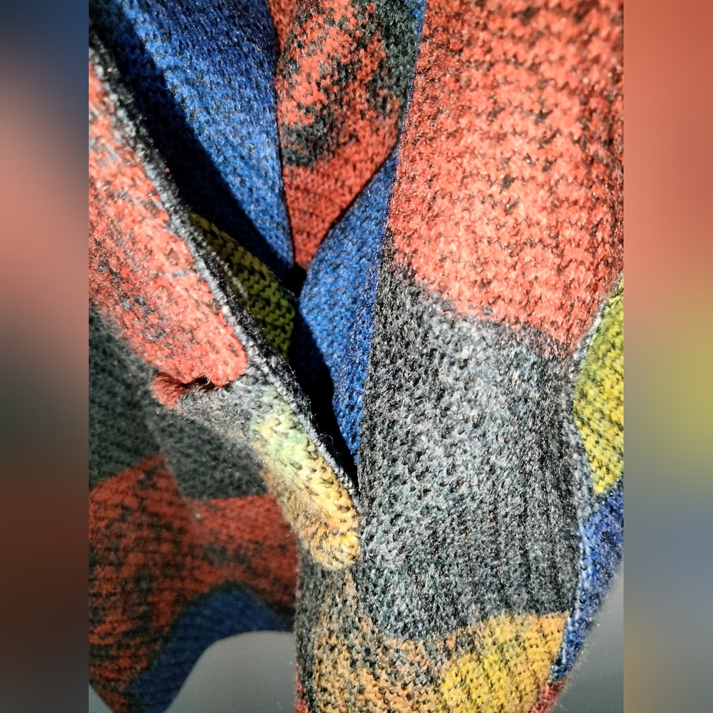 Ali Miles (Size L) Multicolored Patchwork Button … - image 5